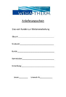 Anlieferungsschein